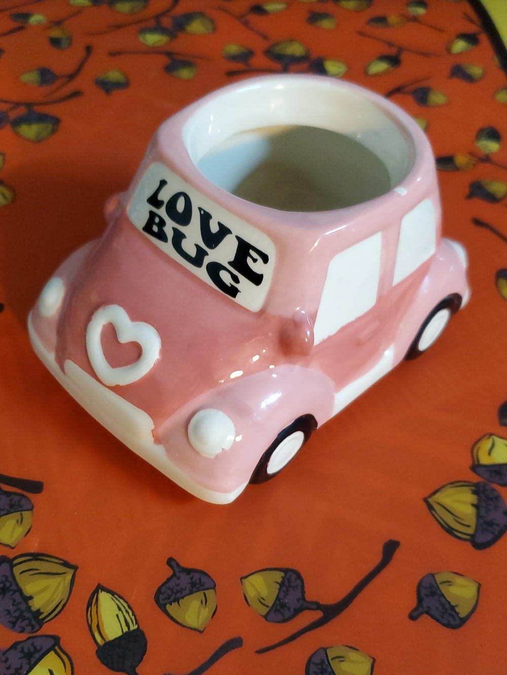 Pink 'Love Bug' Ceramic Car Planter